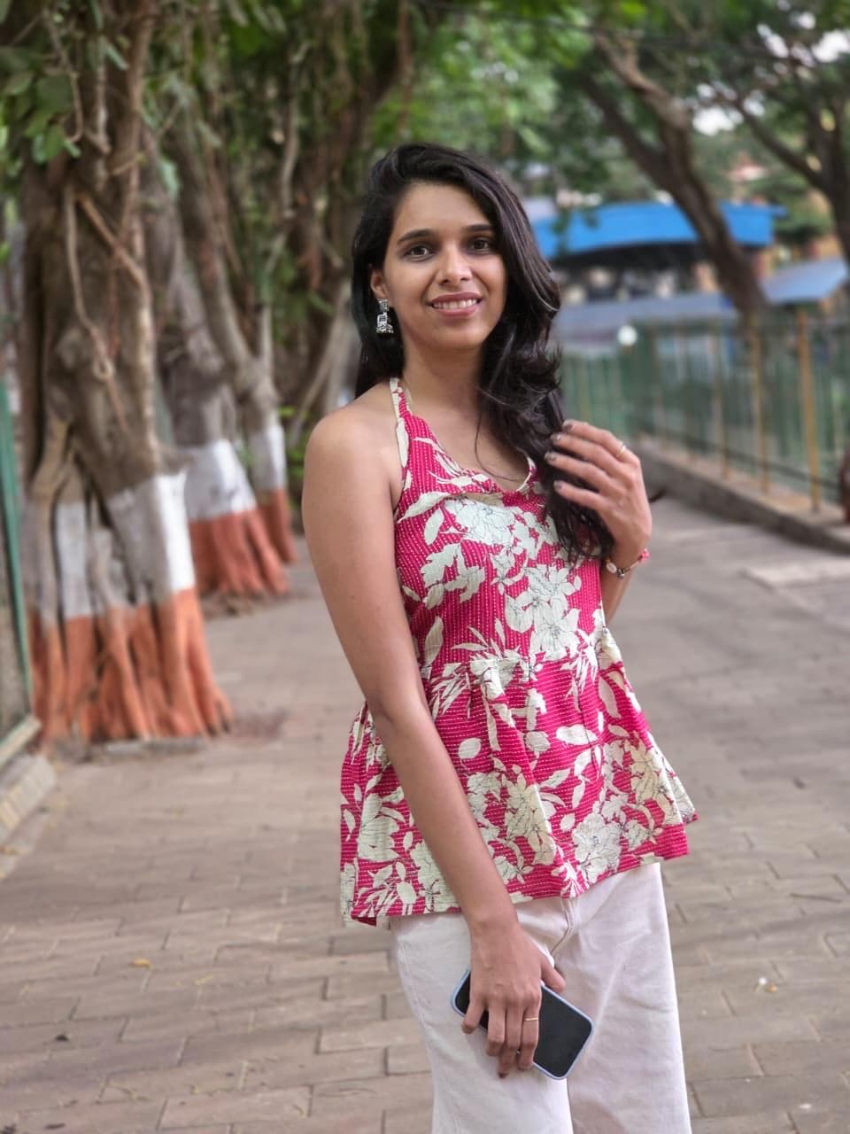 Petal Print Day Dress